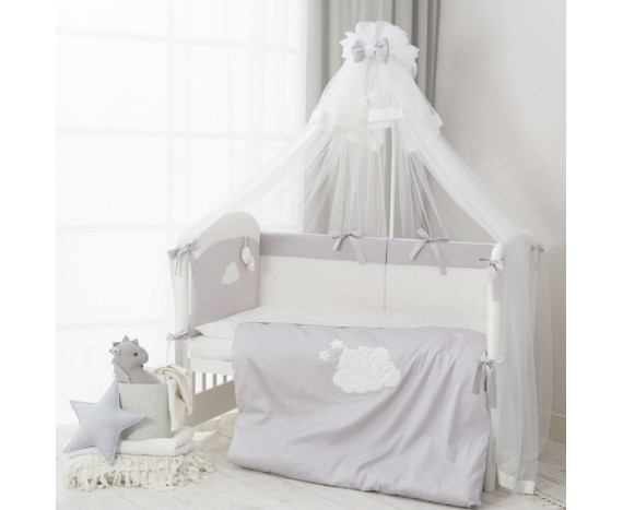 Постелька для новорожденных Перина Bambino Grey 4-х предметная
