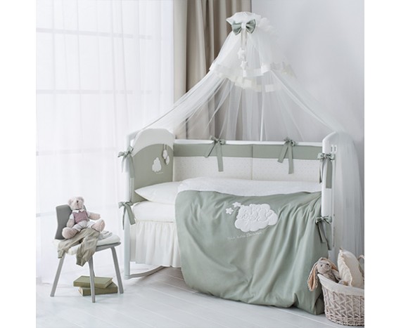 Постелька для новорожденных Перина Bambino Olive 4-х предметная
