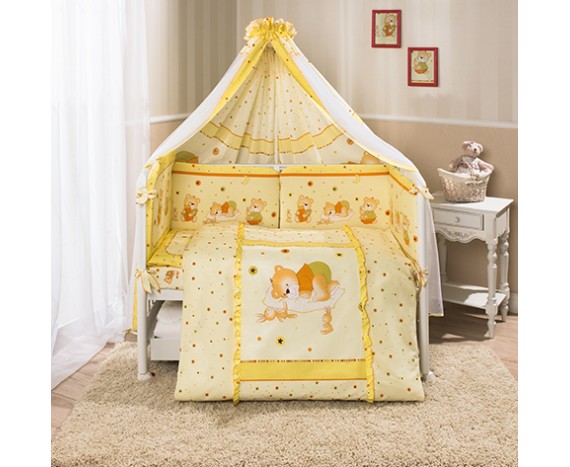 Постелька для новорожденных Перина Teddy Bear (beige) 4-х предметная