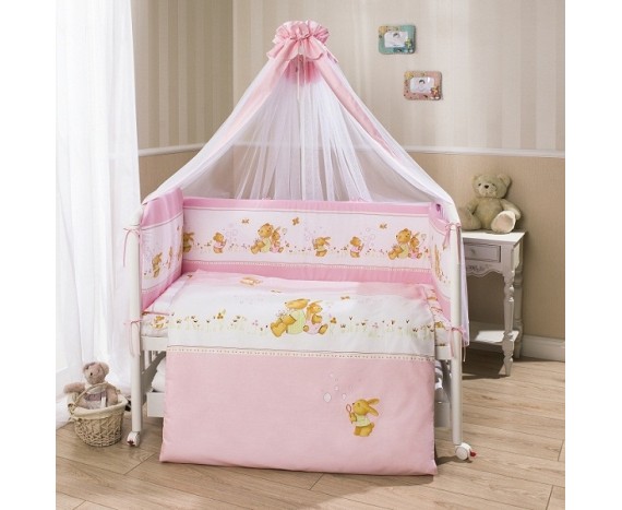 Постелька для новорожденных Фея розовая 3-х предметная