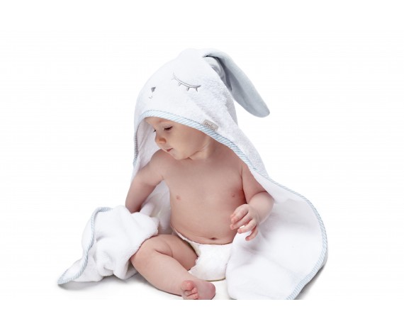 Полотенце для младенца "Лапушка" серая