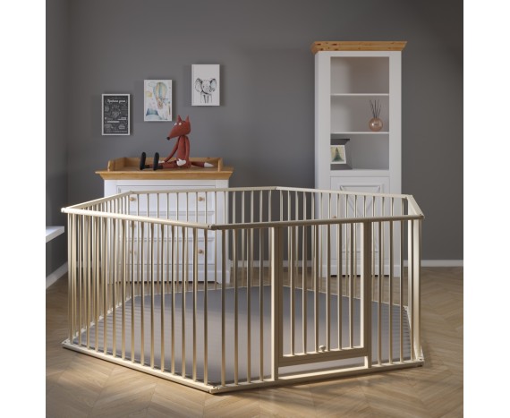 Манеж с Балясинами детский 5х5м Бежевый с дверцей Bambini Ограждение