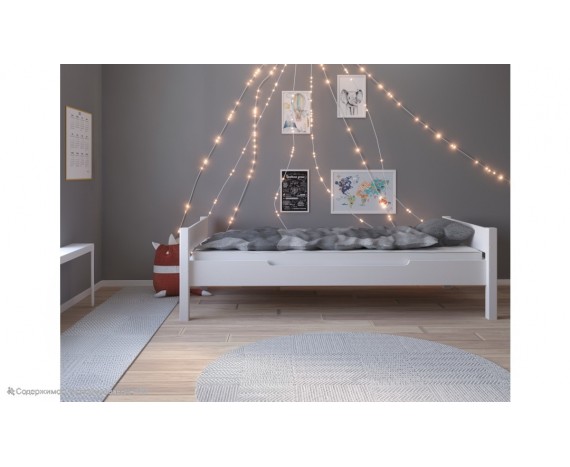 Аме-Bambini. Кровать подростковая. 90х200 см. Белая.