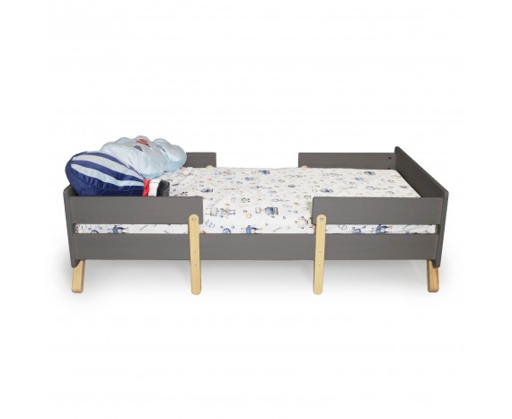 Laz-Bambini. Кроватка подростковая. 160х80 см. Серая. Трансформер в 2(Два) кресла.