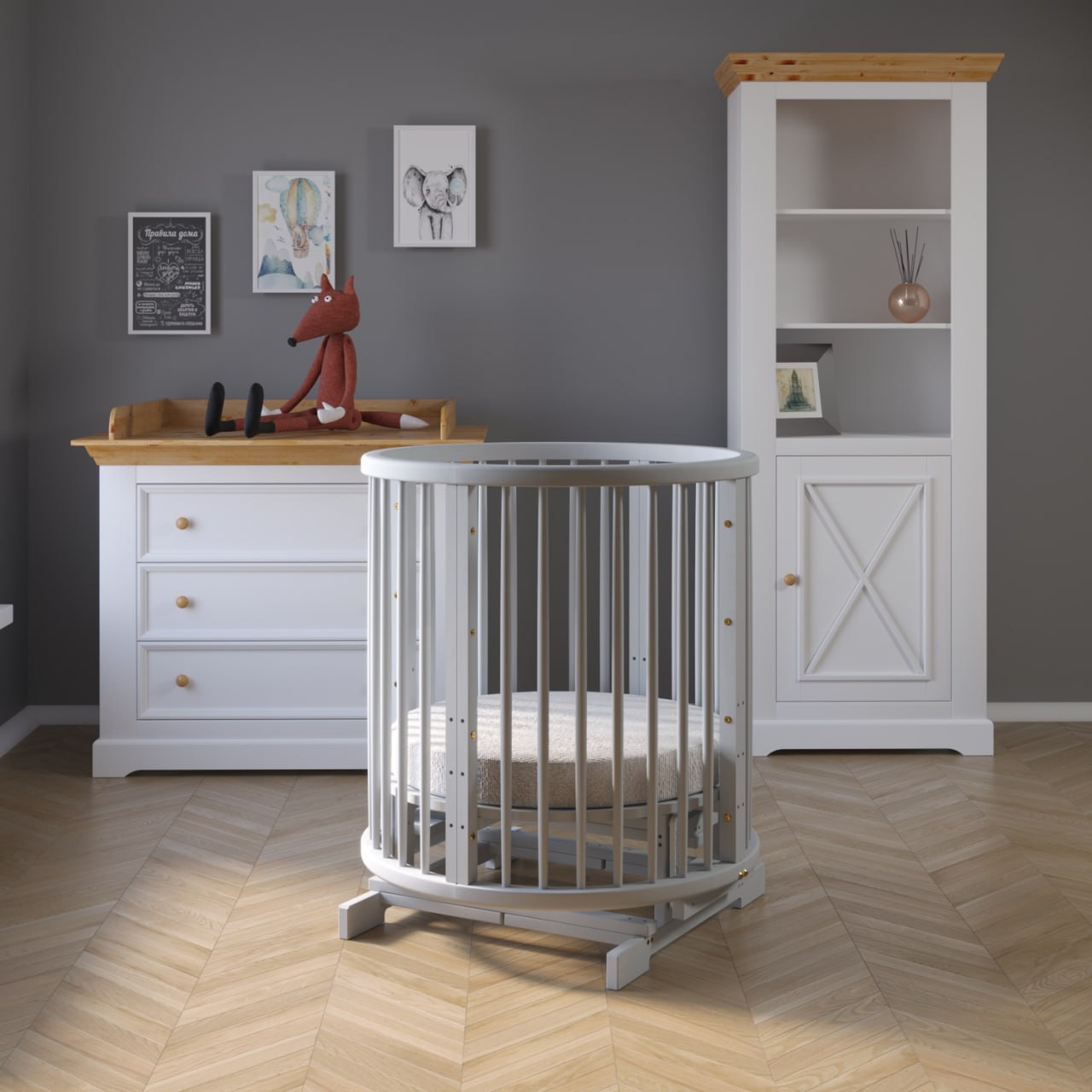 Круглая + Пеленаль с Балясинами